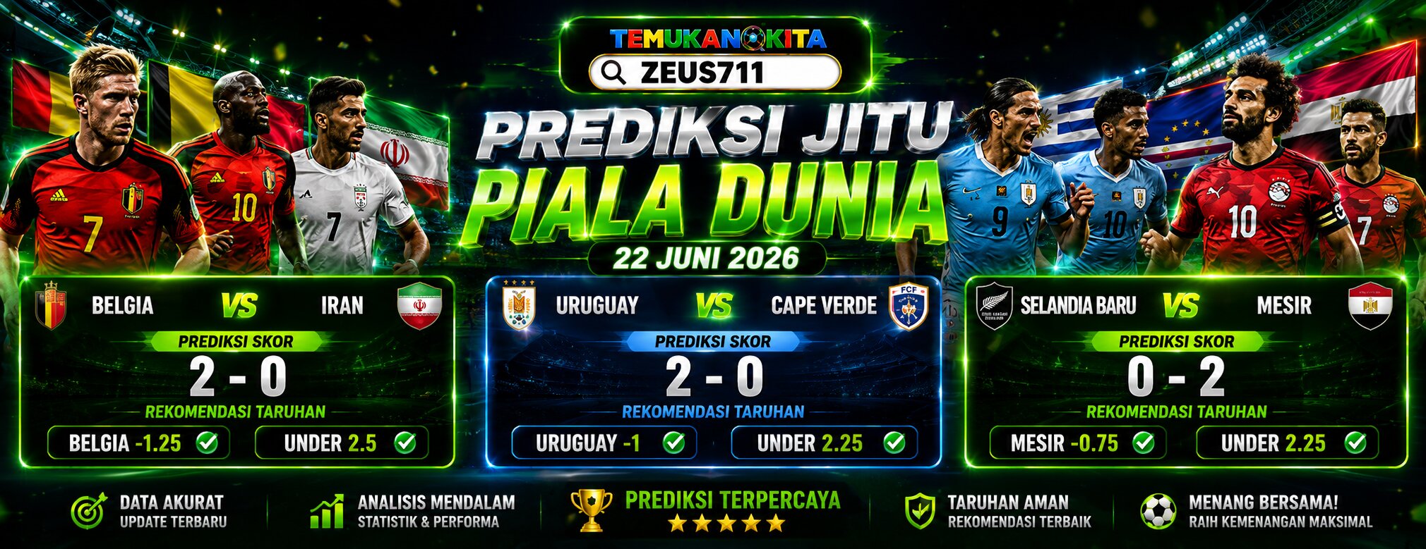 Prediksi Jitu Piala Dunia 22 Juni 2026