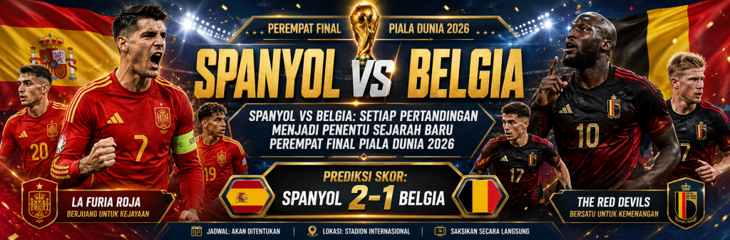 Spanyol vs Belgia: Setiap Pertandingan Menjadi Penentu Sejarah Baru Perempat Final Piala Dunia 2026