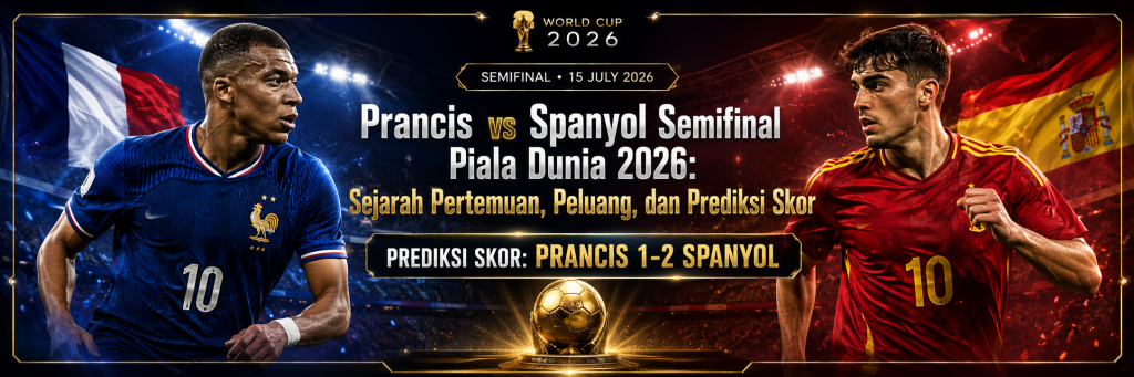Prancis vs Spanyol Semifinal Piala Dunia 2026: Sejarah Pertemuan, Peluang, dan Prediksi Skor